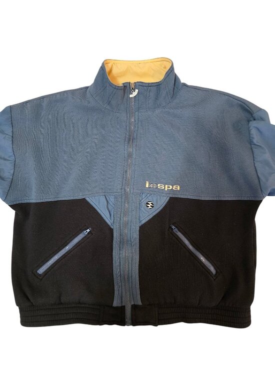 Vintage Ixspa Blue & Black Full Zip Jacket Lion Embroidery Mens Size L - Picture 5 of 12